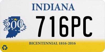 IN license plate 716PC