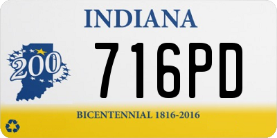 IN license plate 716PD