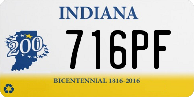 IN license plate 716PF