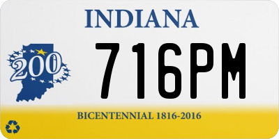 IN license plate 716PM