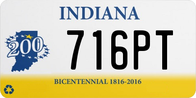 IN license plate 716PT