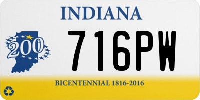 IN license plate 716PW