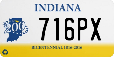 IN license plate 716PX