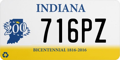 IN license plate 716PZ