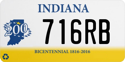 IN license plate 716RB