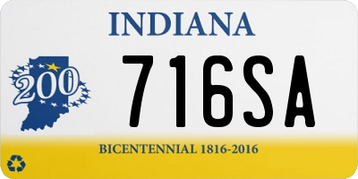 IN license plate 716SA