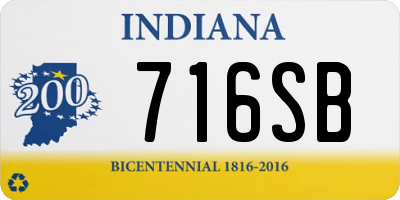 IN license plate 716SB
