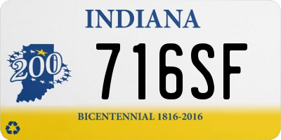 IN license plate 716SF