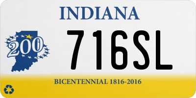 IN license plate 716SL