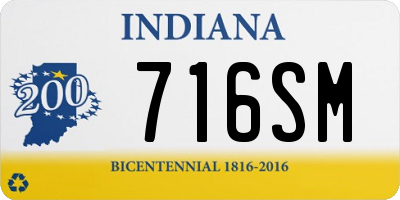 IN license plate 716SM