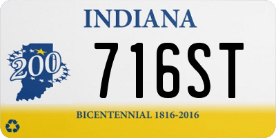 IN license plate 716ST