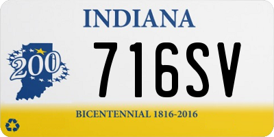 IN license plate 716SV