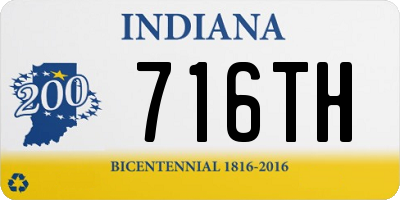 IN license plate 716TH