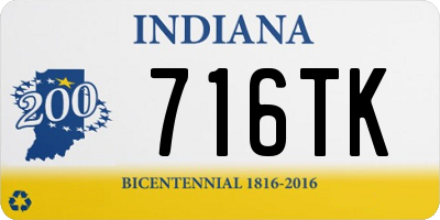 IN license plate 716TK
