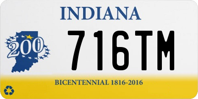 IN license plate 716TM