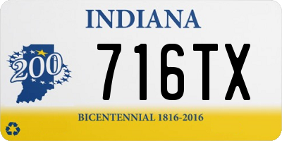 IN license plate 716TX