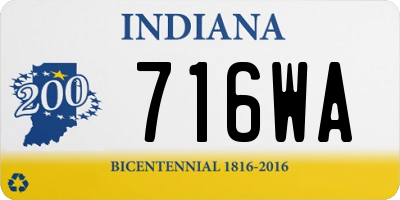 IN license plate 716WA