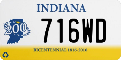 IN license plate 716WD