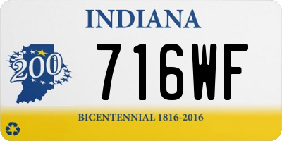 IN license plate 716WF