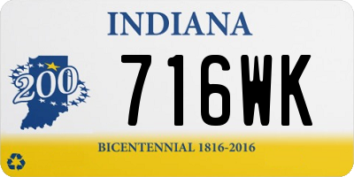 IN license plate 716WK