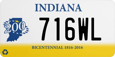 IN license plate 716WL