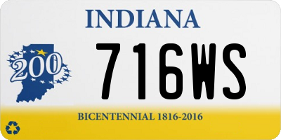 IN license plate 716WS
