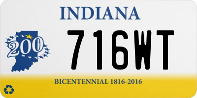 IN license plate 716WT
