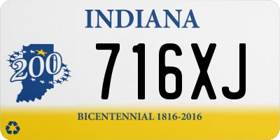 IN license plate 716XJ