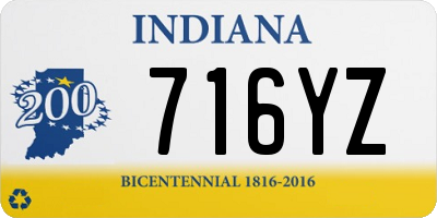 IN license plate 716YZ