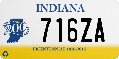 IN license plate 716ZA