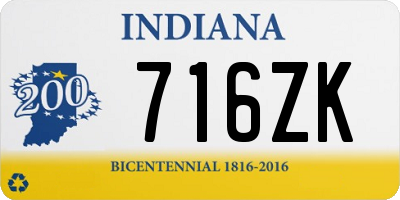 IN license plate 716ZK