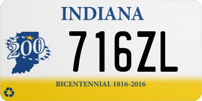 IN license plate 716ZL