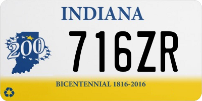 IN license plate 716ZR