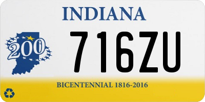 IN license plate 716ZU