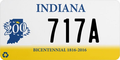 IN license plate 717A