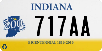IN license plate 717AA