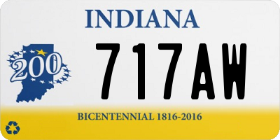 IN license plate 717AW