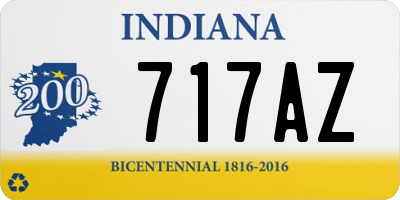 IN license plate 717AZ