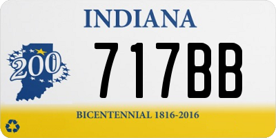 IN license plate 717BB