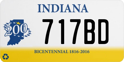 IN license plate 717BD