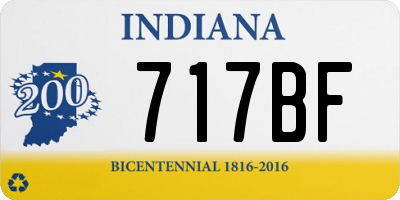 IN license plate 717BF