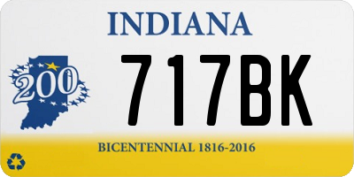 IN license plate 717BK