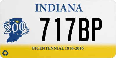 IN license plate 717BP