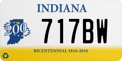 IN license plate 717BW