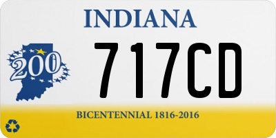 IN license plate 717CD
