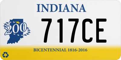 IN license plate 717CE