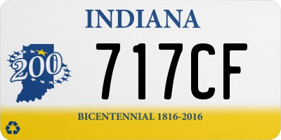 IN license plate 717CF