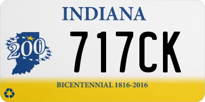 IN license plate 717CK