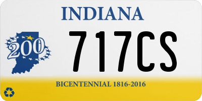 IN license plate 717CS