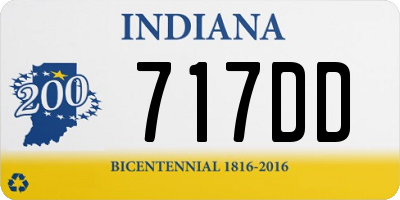 IN license plate 717DD